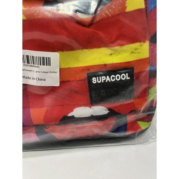 SUPACOOL Backpack All Over Print Brand New Stars Lips Kisses Graphics - Picture 2 of 5